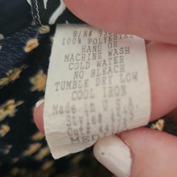 Select Clothing vintage 90's / Y2K Navy Floral Dress Medium - Picture 4 of 4